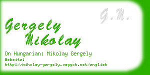 gergely mikolay business card